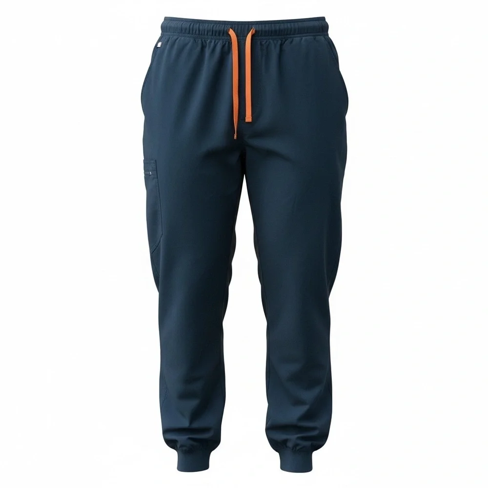 Figs Joggers Zamora  Dark teal with Bright Orange Drawstring 4XL